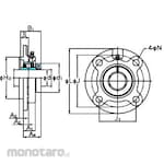 FYH NCFC Rounded Round Flange Type (with Concentric Collar)
