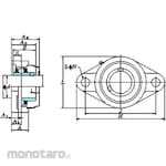 FYH UCFL Flange Flange Shape (Cylindrical Hole, with Cover)
