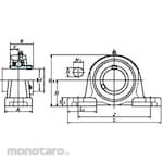 FYH UCP Pillow Type (Cylindrical Hole) (Bearing Duduk)
