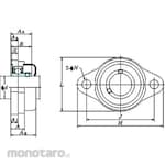 FYH UFL Small, Lightweight Chisel Flange Type (Mounted Bearing)
