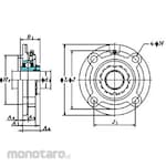 FYH UKFC Rounded Round Flange Type (Tapered Hole) (Mounted Bearing)