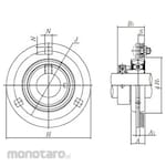 NTN Flange type / Cylindrical hole type Eccentric collar type + AELPF type