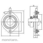 NTN Flange type / Cylindrical hole type Eccentric collar type + AELPFL type