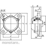 NTN Marking Flange Type Flange Unit Oil Supply Type