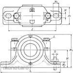 NTN Plummer Block Split Type SNZ3 Different Diameter