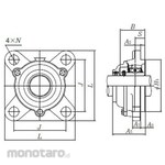 NTN Square flange type with brazing / Cylindrical hole type Set screw type + UCFS type