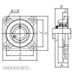 NTN UC type unit with triple seal + cylindrical hole type set screw type + UCF3 type