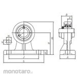 NTN UC type unit with triple seal + cylindrical hole type set screw type + UCHP2 type