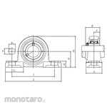 NTN UC type unit with triple seal + cylindrical hole type set screw type + UCP3 type