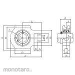 NTN UC type unit with triple seal + cylindrical hole type set screw type + UCT2 type