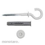 Fischer Nylon Universal Anchor Plug with Rim and Eyebolt White Coated (Angkur Nilon)