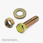 HSA Hex Bolt Nut Yellow BMK Full Thread Set with Washer Plate (Baut Mur Hexagonal)