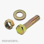 HSA Hex Bolt Nut Yellow BMK Half Thread Set with Washer Plate (Baut Mur Hexagonal)