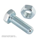 THE Hex Bolt Nut White Iron (Baut Mur Hexagonal)