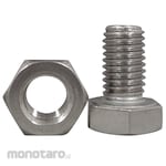 monotaro.id Hex Bolt Nut 304 Stainless Steel Large Pack (Baut Mur Hexagonal)