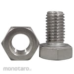 monotaro.id Hex Bolt Nut Large Pack 304 Stainless Steel Inch (Baut Mur Hexagonal)