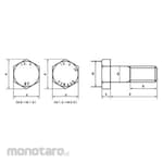 Osaka Spirit Strength Class 10.9 Hexagonal Bolt Iron/Black Zinc