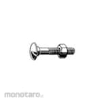HAFAS Square Neck Bolt Mushroom Head with Nut (CB) UNC (Baut Payung)
