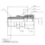 Ihara Science KC Male connector B-1 series