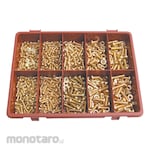 Qualfast METRIC SLOTTED PAN HEAD Machine Screw KIT BRASS (Baut JP)