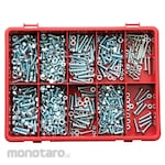 Kennedy Pan Head Machine Screw and Nuts Steel Metric BZP Kit (Baut JP)