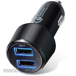 ELECOM Accessories Socket Car Charger USB x2 Quick Charge 3.0 + USB 2.4A Cigarette Lighter (Pengisi Daya Mobil)