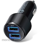 ELECOM Accessories Socket Car Charger USB x2 Quick Charge 3.0 Cigarette (Pengisi Daya Mobil)
