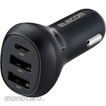 ELECOM Accessories Socket Cigar Car Charger 36W Black (Pengisi Daya Mobil)