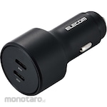 ELECOM Accessories Socket Cigarette Car Charger 40W 2-Port USB-C PD20W (Pengisi Daya Mobil)