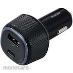 ELECOM Accessories Socket Cigarette Car Charger 57W 2-Port USB-C & USB-A PD45W (Pengisi Daya Mobil)