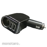 Procyon Accessories Socket 2 USB Direct 1 Socket Car Charger 12/24V 3.6A (Pengisi Daya Mobil)