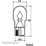 TAKEGAWA T13 Wedge Bulb 12V 10W Orange (Lampu Wedge)