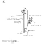 Daihatsu Regulator Assy Rr Door Window Rh