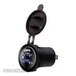 Ayoto Double USB Charger Indikator LED Motor Mobil