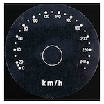 PMC Acc. Motorcycle Meter Km/H Sticker for Z/KZ Millimeter (Aksesoris Panel Meter Motor)