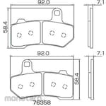 Daytona HD Pad (F) V-Rod (06-09) (Komponen Rem Motor)