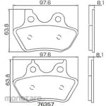 Daytona HD Pad (F) XL Sports Star (00-03) (Komponen Rem Motor)