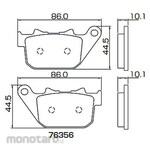 Daytona HD Pad (R) XL Sports Star (04-12) (Komponen Rem Motor)