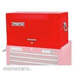 PROTO Roller Cabinet 440SS 27inch Top Chest with Drop Front - 6 Drawer, Red