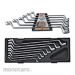 JTC 75° Offset Box Double Ended Ring Spanner Set (Kunci Pas Set)