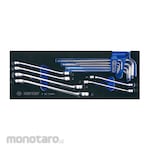 KING TONY Flare Nut Wrench and Hex Key Set for Tool Trolley (Kunci Pas Set)