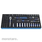 BluePoint 1/4 Inch Square Drive Socket Foam Set (Kunci Soket Set)