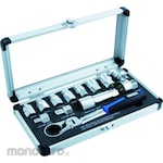 Pro-Auto 13-Piece Go-Through Ratchet and Spline Socket Set (Kunci Sok Set)