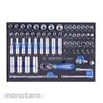 KING TONY Socket & Bit Set 6Pt For Tool Trolley