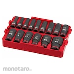 MILWAUKEE PACKOUT Socket Set 49666817 15 Pieces 1/2inch Drive Size, 3/8inch to 1 1/2inch Socket Size Range 1set