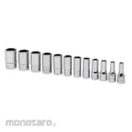 Snap-on Flank Drive Semi-Deep Metric Socket Set 1/4inch