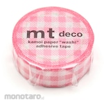 cotta Masking tape, 1 pack, striped gingham check, pink.