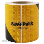 TaffPACK Car Reflective Sticker Warning Strip Tape Two Color (Lakban Safety / Lakban Reflektif)