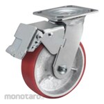ALDO Roda PU Casting Ball Bearing Pakai Rem