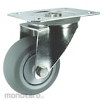 Atlas Workholders Stainless Steel Swivel Plate Rubber Tyre Castor